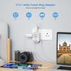imageTESSAN South Africa Power Adapter Type M Plug Adaptor with 4 American Outlets 3 USB Charger 1 USB C Port for US to Bhutan Botswana Namibia NepalType Dwhite