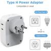 imageTESSAN South Africa Power Adapter Type M Plug Adaptor with 4 American Outlets 3 USB Charger 1 USB C Port for US to Bhutan Botswana Namibia NepalType Hgray