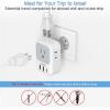 imageTESSAN South Africa Power Adapter Type M Plug Adaptor with 4 American Outlets 3 USB Charger 1 USB C Port for US to Bhutan Botswana Namibia NepalType Hgray