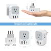 imageTESSAN South Africa Power Adapter Type M Plug Adaptor with 4 American Outlets 3 USB Charger 1 USB C Port for US to Bhutan Botswana Namibia NepalType Hgray