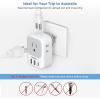 imageTESSAN South Africa Power Adapter Type M Plug Adaptor with 4 American Outlets 3 USB Charger 1 USB C Port for US to Bhutan Botswana Namibia NepalType IGreywhite