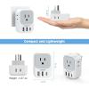 imageTESSAN South Africa Power Adapter Type M Plug Adaptor with 4 American Outlets 3 USB Charger 1 USB C Port for US to Bhutan Botswana Namibia NepalType IGreywhite