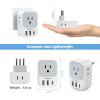 imageTESSAN South Africa Power Adapter Type M Plug Adaptor with 4 American Outlets 3 USB Charger 1 USB C Port for US to Bhutan Botswana Namibia NepalType Jwhitegrey