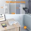 imageTESSAN Surge Protector Power Strip 5 FT Extension Cord with Multiple Outlets Flat Plug 4 USB 2 USB C and 8 AC Outlets 900 Joules Protection Wall Mount Charging Station for Home Office Dorm