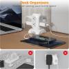 imageTESSAN Surge Protector Power Strip Tower Flat Plug Extension Cord 10 Ft with 8 AC Multiple Outlets 4 USB Ports 1 USB C 1050J Protection Desk Charging Station for Home Office Supplies Dorm RoomGrey