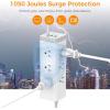 imageTESSAN Surge Protector Power Strip with USB Ultra Thin Flat Plug 6 FT Extension Cord with 9 Outlets 3 USB1 USB C 1050 J Surge Protector Charging Station for IndoorOffice Dorm Room EssentialsWhite