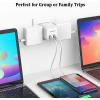 imageTESSAN US to UK Plug Adapter Type G UK Travel Plug Adapter Ireland Scotland Dubai Power Adaptor with 3 Outlets and 2 USB Ports USA to England London British Qatar Kenya OutletWhite Gray  Type I