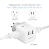 imageTESSAN US to UK Plug Adapter Type G UK Travel Plug Adapter Ireland Scotland Dubai Power Adaptor with 3 Outlets and 2 USB Ports USA to England London British Qatar Kenya Outletgraywhite