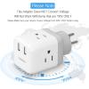 imageTESSAN US to UK Plug Adapter Type G UK Travel Plug Adapter Ireland Scotland Dubai Power Adaptor with 3 Outlets and 2 USB Ports USA to England London British Qatar Kenya Outletgraywhite