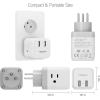 imageTESSAN US to UK Plug Adapter Type G UK Travel Plug Adapter Ireland Scotland Dubai Power Adaptor with 3 Outlets and 2 USB Ports USA to England London British Qatar Kenya Outletgraywhite