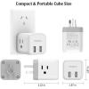 imageTESSAN US to UK Plug Adapter Type G UK Travel Plug Adapter Ireland Scotland Dubai Power Adaptor with 3 Outlets and 2 USB Ports USA to England London British Qatar Kenya OutletWhite Gray  Type I