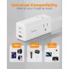 imageTESSAN USB Charging Station PD 30W Flat Plug USB C Charger Blocks with 3 AC Outlets Desktop Phone Fast Charger with 5FT Extension Cord for Phone Tablet Laptop Travel Office5 Feet 65W
