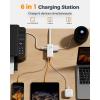imageTESSAN USB Charging Station PD 30W Flat Plug USB C Charger Blocks with 3 AC Outlets Desktop Phone Fast Charger with 5FT Extension Cord for Phone Tablet Laptop Travel Office5 Feet 65W
