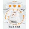 imageTESSAN Universal Travel Adapter International Power Adapter 56A 28W 3 USB C 2 USB A Ports Travel Worldwide Plug Adaptor Outlet Wall Charger for Europe UK EU AUS Type CGAISnow white