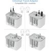 imageTESSAN Universal Travel Adapter International Power Adapter 56A 28W 3 USB C 2 USB A Ports Travel Worldwide Plug Adaptor Outlet Wall Charger for Europe UK EU AUS Type CGAIGrey white