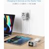 imageTESSAN Universal Travel Adapter International Power Adapter 56A 28W 3 USB C 2 USB A Ports Travel Worldwide Plug Adaptor Outlet Wall Charger for Europe UK EU AUS Type CGAIGrey white