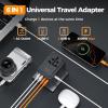 imageTESSAN Universal Travel Adapter International Power Adapter 56A 28W 3 USB C 2 USB A Ports Travel Worldwide Plug Adaptor Outlet Wall Charger for Europe UK EU AUS Type CGAICool black