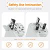 imageTESSAN Universal Travel Adapter International Power Adapter 56A 28W 3 USB C 2 USB A Ports Travel Worldwide Plug Adaptor Outlet Wall Charger for Europe UK EU AUS Type CGAIWhite grey