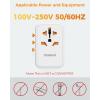 imageTESSAN Universal Travel Adapter International Power Adapter 56A 28W 3 USB C 2 USB A Ports Travel Worldwide Plug Adaptor Outlet Wall Charger for Europe UK EU AUS Type CGAISnow white