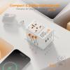 imageTESSAN Universal Travel Adapter International Power Adapter with 4 USB Ports 1 USB C Worldwide Plug Adaptor Wall Charger for USA to Europe UK France Germany Spain Ireland AustraliaType CGAIOrange65W