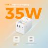 imageTESSAN Universal Travel Adapter International Power Adapter with 4 USB Ports 1 USB C Worldwide Plug Adaptor Wall Charger for USA to Europe UK France Germany Spain Ireland AustraliaType CGAIWhite