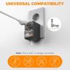 imageTESSAN Universal Travel Adapter International Power Adapter with 4 USB Ports 1 USB C Worldwide Plug Adaptor Wall Charger for USA to Europe UK France Germany Spain Ireland AustraliaType CGAIBlack65W