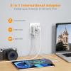 imageTESSAN Universal Travel Adapter International Power Adapter with 4 USB Ports 1 USB C Worldwide Plug Adaptor Wall Charger for USA to Europe UK France Germany Spain Ireland AustraliaType CGAIGray