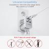 imageTESSAN Universal Travel Adapter International Power Adapter with 4 USB Ports 1 USB C Worldwide Plug Adaptor Wall Charger for USA to Europe UK France Germany Spain Ireland AustraliaType CGAIGrey17W