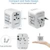 imageTESSAN Universal Travel Adapter International Power Adapter with 4 USB Ports 1 USB C Worldwide Plug Adaptor Wall Charger for USA to Europe UK France Germany Spain Ireland AustraliaType CGAIGrey17W