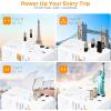 imageTESSAN Universal Travel Adapter International Power Adapter with 4 USB Ports 1 USB C Worldwide Plug Adaptor Wall Charger for USA to Europe UK France Germany Spain Ireland AustraliaType CGAIWhite140W