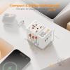 imageTESSAN Universal Travel Adapter International Power Adapter with 4 USB Ports 1 USB C Worldwide Plug Adaptor Wall Charger for USA to Europe UK France Germany Spain Ireland AustraliaType CGAIWhite