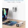 imageTESSAN Universal Travel Adapter International Power Adapter with 4 USB Ports 1 USB C Worldwide Plug Adaptor Wall Charger for USA to Europe UK France Germany Spain Ireland AustraliaType CGAIGray