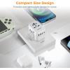 imageTESSAN Universal Travel Adapter International Power Adapter with 4 USB Ports 1 USB C Worldwide Plug Adaptor Wall Charger for USA to Europe UK France Germany Spain Ireland AustraliaType CGAIGray