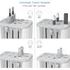 imageTESSAN Universal Travel Adapter International Power Adapter with 4 USB Ports 1 USB C Worldwide Plug Adaptor Wall Charger for USA to Europe UK France Germany Spain Ireland AustraliaType CGAIGrey17W