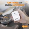 imageUSB C Charger Block TESSAN Wall Charger Plug with 3 AC and 4 USB Charging Ports 2 Prong Outlet Extender Multi Power Adapter for Multiple Devices Office Home Dorm Essentials