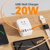 imageUSB C Charger Block TESSAN Wall Charger Plug with 3 AC and 4 USB Charging Ports 2 Prong Outlet Extender Multi Power Adapter for Multiple Devices Office Home Dorm Essentials