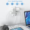 imageUSB Plug Adapter for Wall Outlet TESSAN Outlet Extender with USB C 7 AC Multi Plug Wall Charger 4 Sided Design for Cruise Home Office Dorm Room Essentials Grey2USB A  1USB C