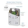 imageUSB Wall Charger Multi Outlet Extender Surge Protector TESSAN 6 Electrical Outlets Expander with 3 USB Charging Ports 1080 Joules Multiple Plug Splitter for Bathroom Dorm Room Office