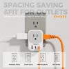 imageUSB Wall Charger TESSAN Outlet Splitter with 4 AC Outlets Extender and 3 Charger 2 USB C Blocks Multi Plug Expander Charging Station for Cruise Home Office Dorm Room EssentialsGrey