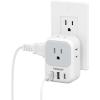 imageUSB Wall Charger TESSAN Outlet Splitter with 4 AC Outlets Extender and 3 Charger 2 USB C Blocks Multi Plug Expander Charging Station for Cruise Home Office Dorm Room EssentialsGrey