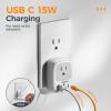 imageWall Charger Block 3 USB Charging Ports 1 USB C and 1 AC Outlet Splitter TESSAN 1875W Wall Outlet Extender Multi Plug Adapter for Cruise Home Office Dorm Room Essentials