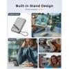 imageWireless Portable Charger Qi2 10000mAh Magnetic Power Bank with PD 35W Fast Charging Battery Pack with Builtin USBC Cable and Stand Travel Essentials for iPhone 1615 Series