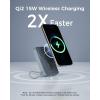 imageWireless Portable Charger Qi2 10000mAh Magnetic Power Bank with PD 35W Fast Charging Battery Pack with Builtin USBC Cable and Stand Travel Essentials for iPhone 1615 Series