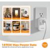 imageWireless Remote Control Outlet TESSAN Electrical Wall Plug with ONOff Light Switch for Indoor String Lights Lamps Home Appliances 100ft Range 2 Remotes  5 Outlets1 Remote  1 OutletWhite