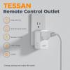 imageWireless Remote Control Outlet TESSAN Electrical Wall Plug with ONOff Light Switch for Indoor String Lights Lamps Home Appliances 100ft Range 2 Remotes  5 Outlets1 Remote  1 OutletWhite