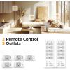 imageWireless Remote Control Outlet TESSAN Electrical Wall Plug with ONOff Light Switch for Indoor String Lights Lamps Home Appliances 100ft Range 2 Remotes  5 Outlets2 Remote  5 Outlet
