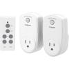 image2 Pack Remote Control Outlet TESSAN Wireless Electrical Plug Switch for Lights Lamps Fans 100ft RF Range 1200W 1 Remote  2 Outlet1 Remote  2 Outlet