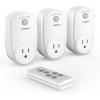 image2 Pack Remote Control Outlet TESSAN Wireless Electrical Plug Switch for Lights Lamps Fans 100ft RF Range 1200W 1 Remote  2 Outlet1 Remote  3 Outlet