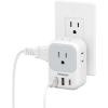 image20W PD Multi Plug Adapter TESSAN 3 USB Wall Charger Multiports 1 USB C Fast Charger Cube Charging Station for Cruise Home Office Dorm EssentialsGrey