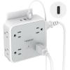 imageMulti Plug Outlet Extender TESSAN Outlet Splitter with 8 Sockets and 3 USB 1 USB C Wall Surge Protector with Power Switch 3 Sided Multiple Wall Plug Extender for Home Dorm Room OfficeWhiteGrey